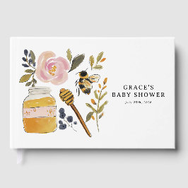 Boho HoneyBee & Wildflower Baby Shower Gästebuch