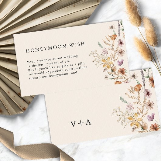 Boho Honeymoon Wish Enclosure Card Begleitkarte