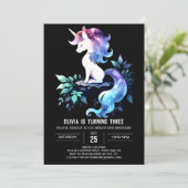 Boho Horse Birthday Einladung (Stehend Vorderseite)