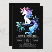 Boho Horse Birthday Einladung (Vorne/Hinten)