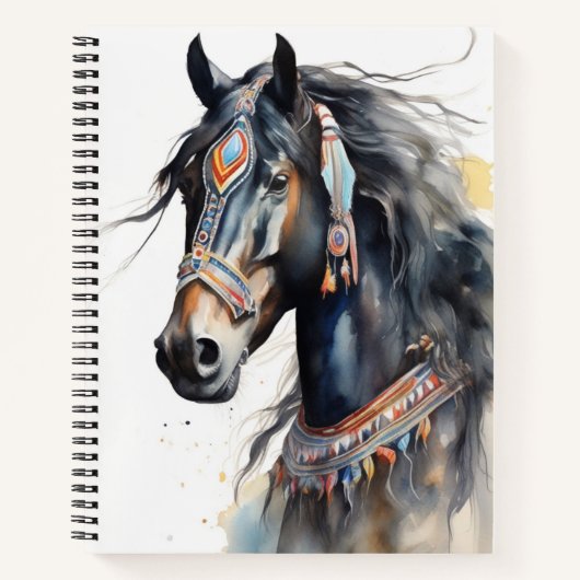Boho Horse-Notebook Notizblock (Vorderseite)