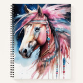 Boho Horse-Notebook Notizblock (Vorderseite)