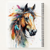 Boho Horse-Notebook Notizblock (Rückseite)