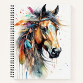 Boho Horse-Notebook Notizblock (Vorderseite)