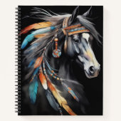 Boho Horse-Notebook Notizblock (Vorderseite)
