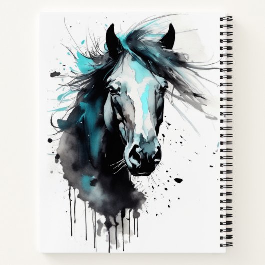 Boho Horse-Notebook Notizblock (Rückseite)