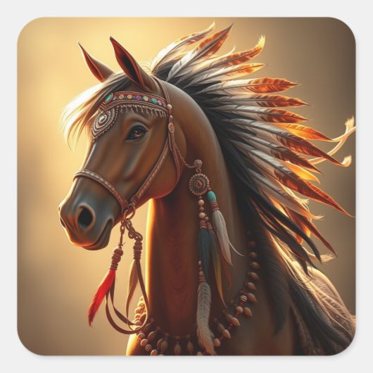 Boho Horse Stickers (Vorderseite)