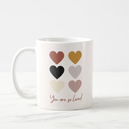 Boho Hört Liebe positives Zitat Sie sind so gelieb Kaffeetasse (Links)