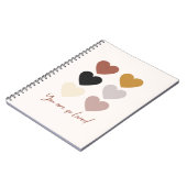 Boho Hört Liebe positives Zitat Sie sind so gelieb Notizblock (Linke Seite)