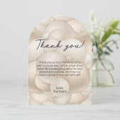 Boho Hot Air Ballon Babydusche Danke Karte (Stehend Vorderseite)