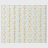 Boho Hot Air Ballon Geschenkpapier (Flach)