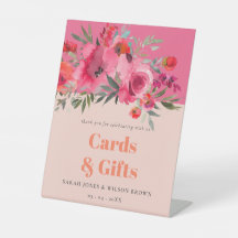 Boho Hot Pink Orange Blumengeschenk & Karten Party