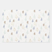 Boho House und Trees Weihnachten Geschenkpapier Set (Vorderseite 2)