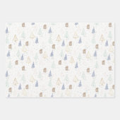 Boho House und Trees Weihnachten Geschenkpapier Set (Vorderseite)