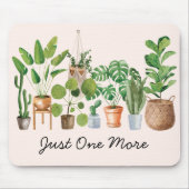 Boho Houseplant Wasserfarben-Gartenangebot Mousepad (Vorne)