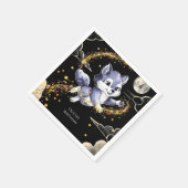 Boho Howling Wolf Birthday Serviette (Ecke)