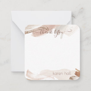 Boho Hübsch Abstrakt Danke Personalisierter Name N Mitteilungskarte