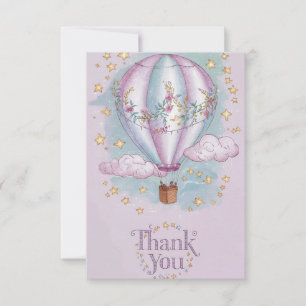 Boho Hübsch Heißluftballon Dankeskarte