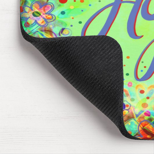 Boho Hübsche Blumengrün-Hope-Inspiritivität Mousepad (Ecke)