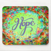 Boho Hübsche Blumengrün-Hope-Inspiritivität Mousepad (Vorne)