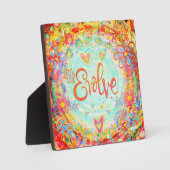 BoHo Hübsche Inspiration Orange Evolve Fotoplatte (Vorderseite)