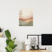 Boho-Hügel Poster (Heimbüro)