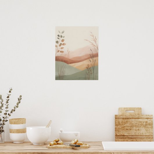Boho-Hügel Poster (Küche)