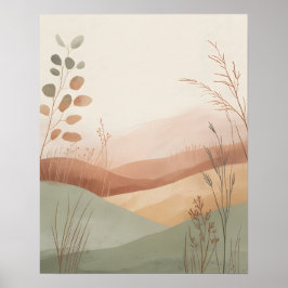 Boho-Hügel Poster