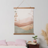 Boho-Hügel Wandteppich Mit Holzrahmen (Schlafzimmer)