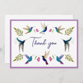 Boho Hummingbirds Dankeskarte (Vorne/Hinten)