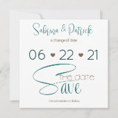 BOHO Hunter Green Typografie Save the Date Einladung (Vorderseite)