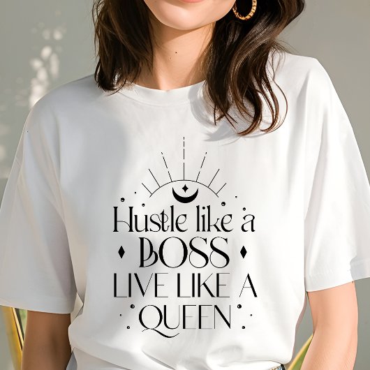 Boho Hustle wie ein Boss lebe wie eine Königin Tri-Blend Shirt