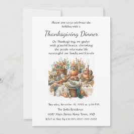 Boho Hütte Family Friends Erntedank Dinner Einladung