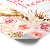 Boho Ice Cream Aquarell Süße Leckereien Zeichen Poster (Ecke)