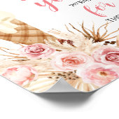 Boho Ice Cream Baby Dusche Wünsche für Babysignatu Poster (Ecke)