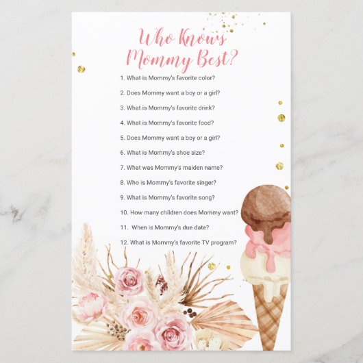 Boho Ice Cream Floral, der Mommy Best Game kennt (Vorderseite)