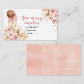 Boho Ice Cream Floral rät wie viele Candies Begleitkarte (Vorne/Hinten)