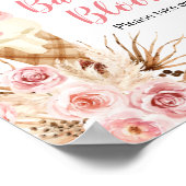 Boho ice Creme Floral Baby in Bloom-Zeichen Poster (Ecke)