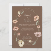 Boho Icelandic Watercolor Island Poppy Blume Einladung (Vorderseite)