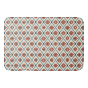 Boho-Ikat-Diamant-Geometrisches nahtloses Muster Badematte