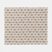 Boho-Ikat-Diamant-Geometrisches nahtloses Muster  Fleecedecke (Vorderseite (Horizontal))