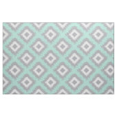 Boho Ikat Tribal Muster Aqua Grau Diamant Print Stoff (Fat Quarter (45,7 x 55,9 cm))