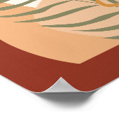 Boho Illustration, Earthy Tones Poster (Ecke)