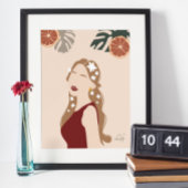 Boho Illustration, Earthy Tones Poster
