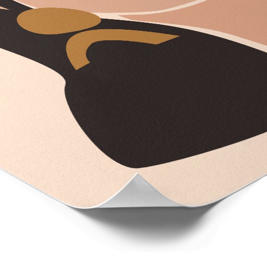 Boho Illustration, Earthy Tones Poster (Ecke)