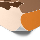 Boho Illustration, Earthy Tones Poster (Ecke)