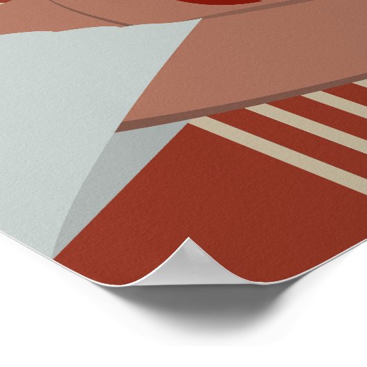 Boho Illustration, Earthy Tones Poster (Ecke)