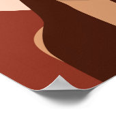 Boho Illustration, Earthy Tones Poster (Ecke)