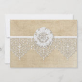 BOHO Imitate Burlap n Lace Sinti und Roma, moderne Einladung (Rückseite)