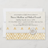 BOHO Imitate Burlap n Lace Zickzack-moderne Mod-St Einladung (Vorderseite)